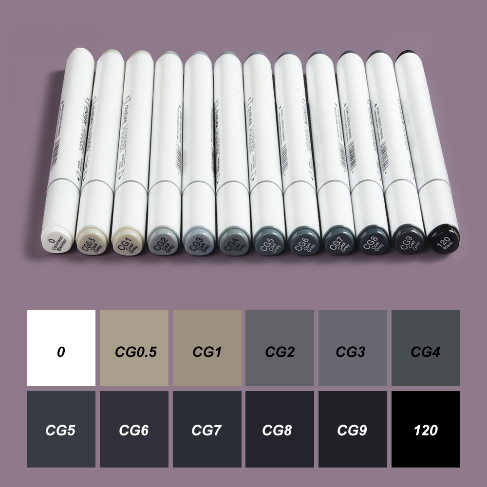THOTUNE 12 Colors Warm Grey Co - огляд і ціна Copic Marker Sketch