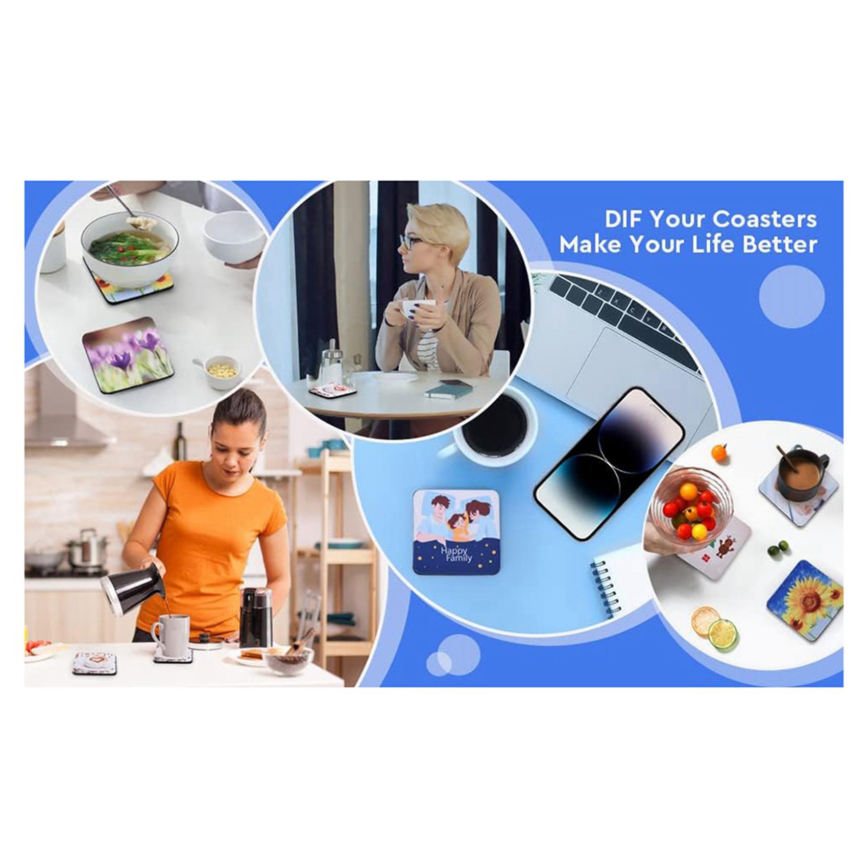 40PCS Square Sublimation Blank - огляд і ціна Coaster Sublimation Blank
