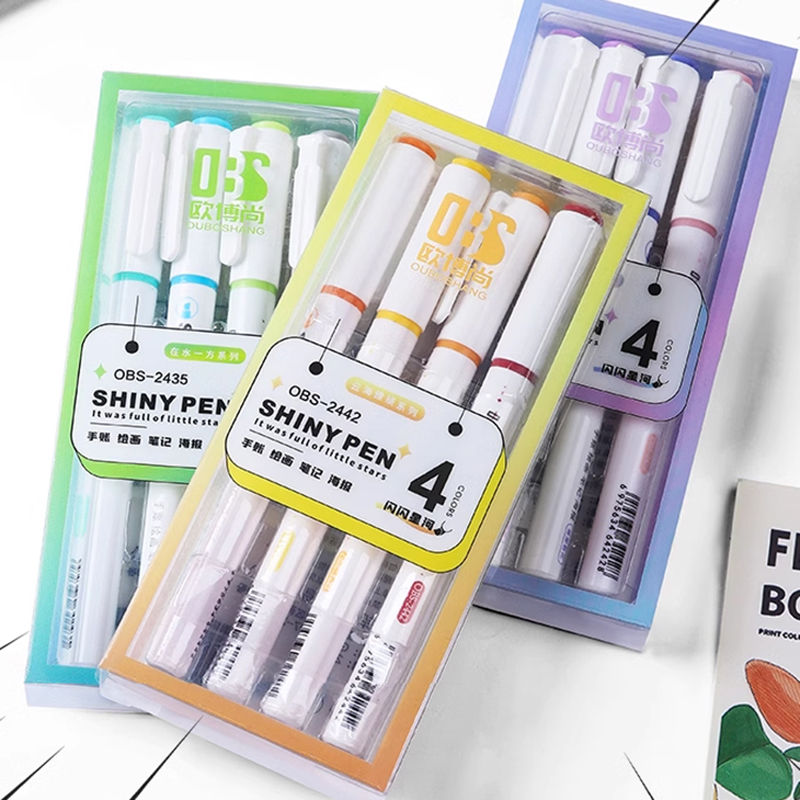 4Pcs Color Glitter Highlighter - огляд і ціна Copic Marker Sketch