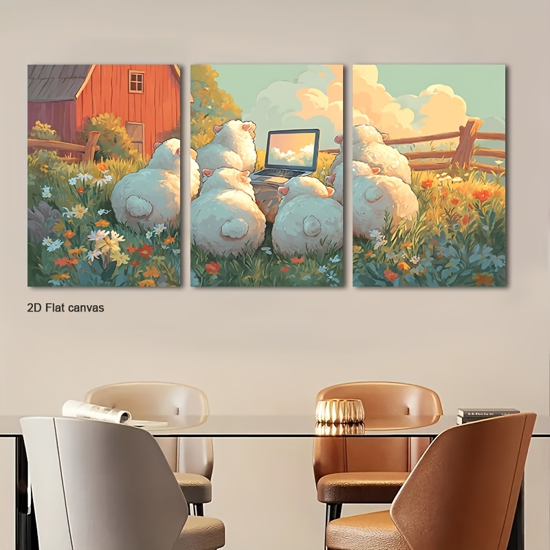 Frameless Canvas 3pcs Framed F - огляд і ціна Canvas Wrap Ready