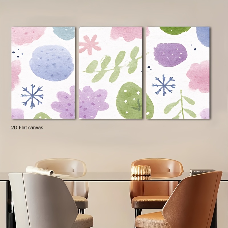 Frameless Canvas 3pcs Pastel F - огляд і ціна Canvas Wrap Ready